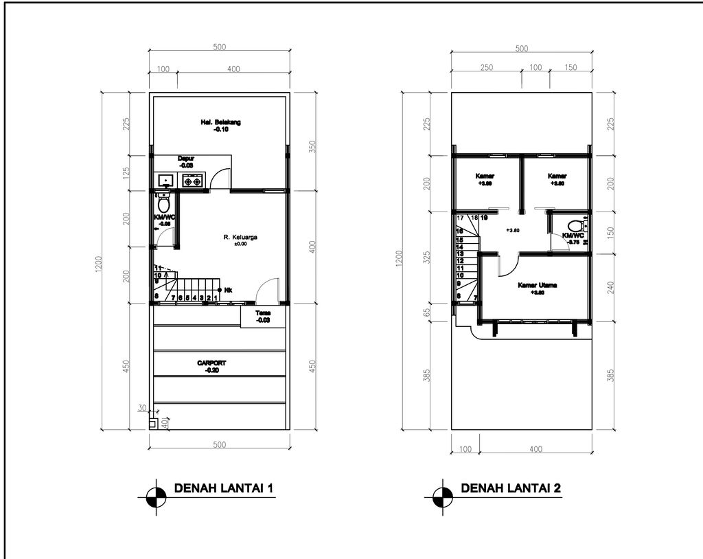 foto denah rumah tipe 50 Compact 3 Kamar HC (526) perumahan G-Land Ciwastra Park 2