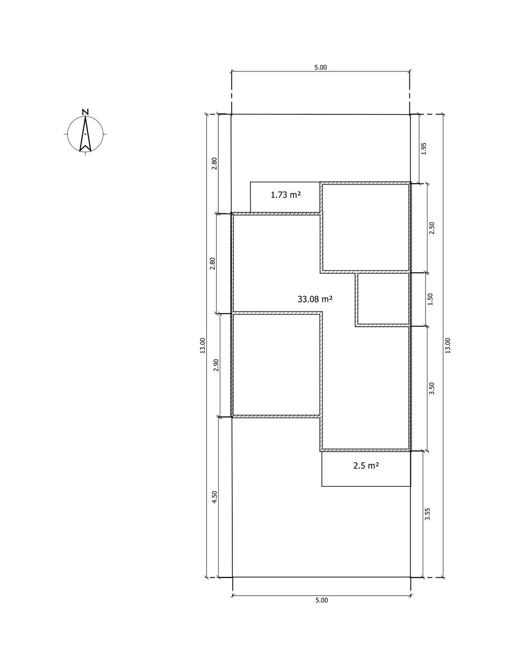 foto denah rumah tipe 36/65 perumahan DELISHA