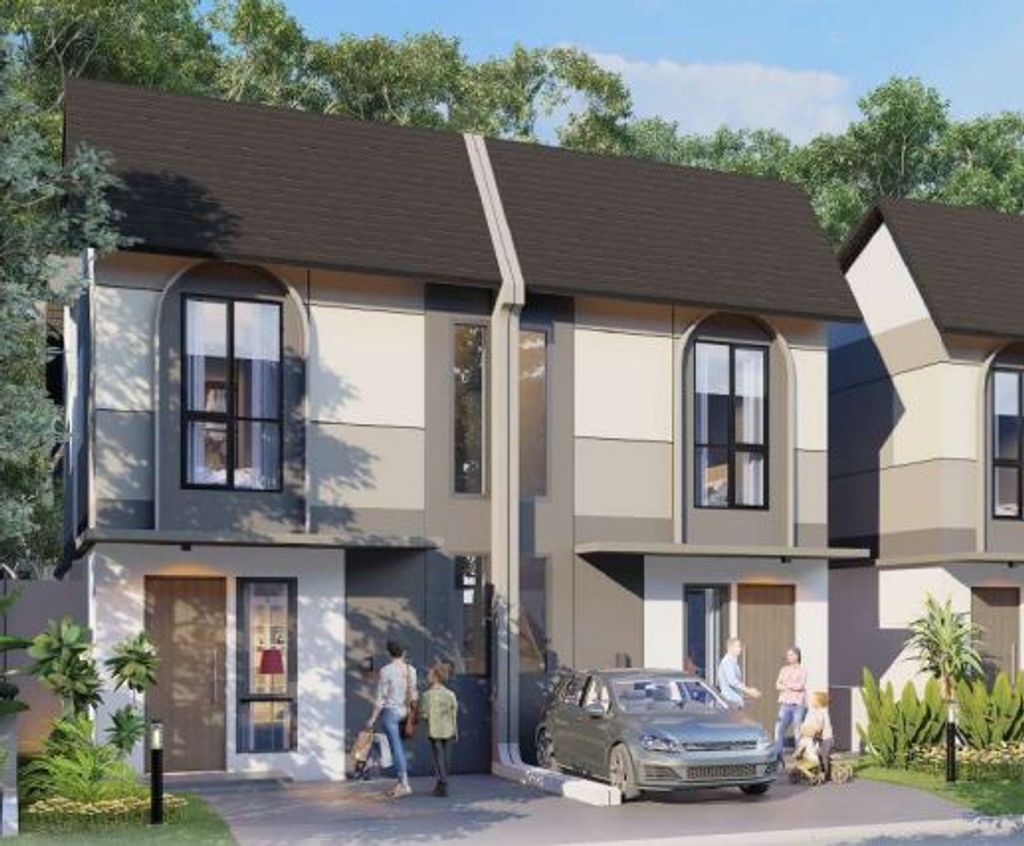 foto tampak rumah tipe ECHO2 perumahan FORTUNE GROOVE GRAHA RAYA