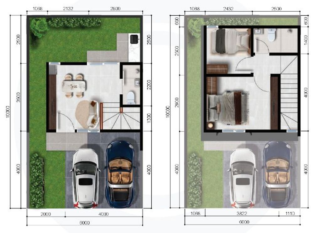 foto denah rumah tipe ECHO2 perumahan FORTUNE GROOVE GRAHA RAYA