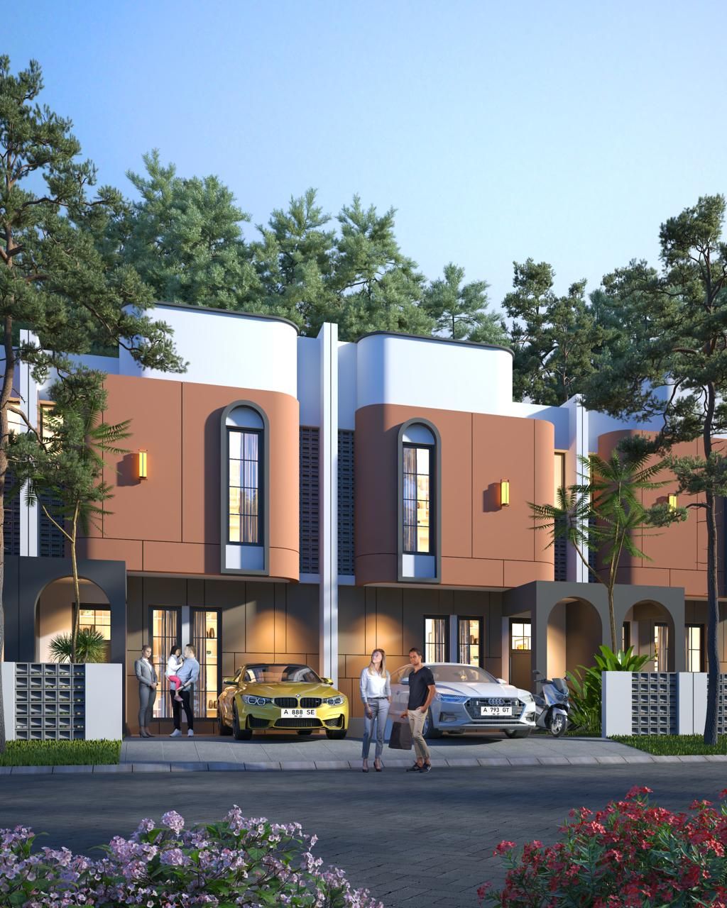 foto tampak rumah tipe Qordoba perumahan GRAND ARFA WULANDIRA
