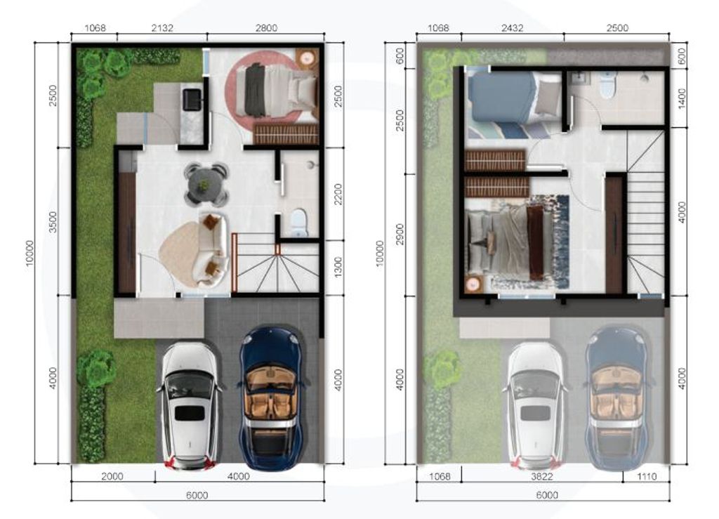foto denah rumah tipe ECHO3 perumahan FORTUNE GROOVE GRAHA RAYA