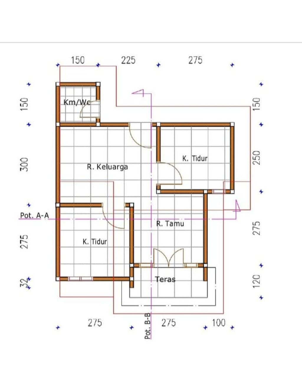 foto denah rumah tipe 36 perumahan BUMI SEJAHTERA RESIDENCE