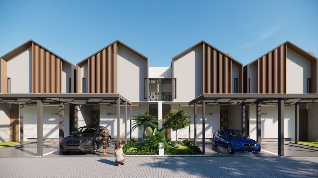 foto tampak rumah tipe LUXURY LIVING (NATH) 77/112 perumahan Bumi Rakata Asri