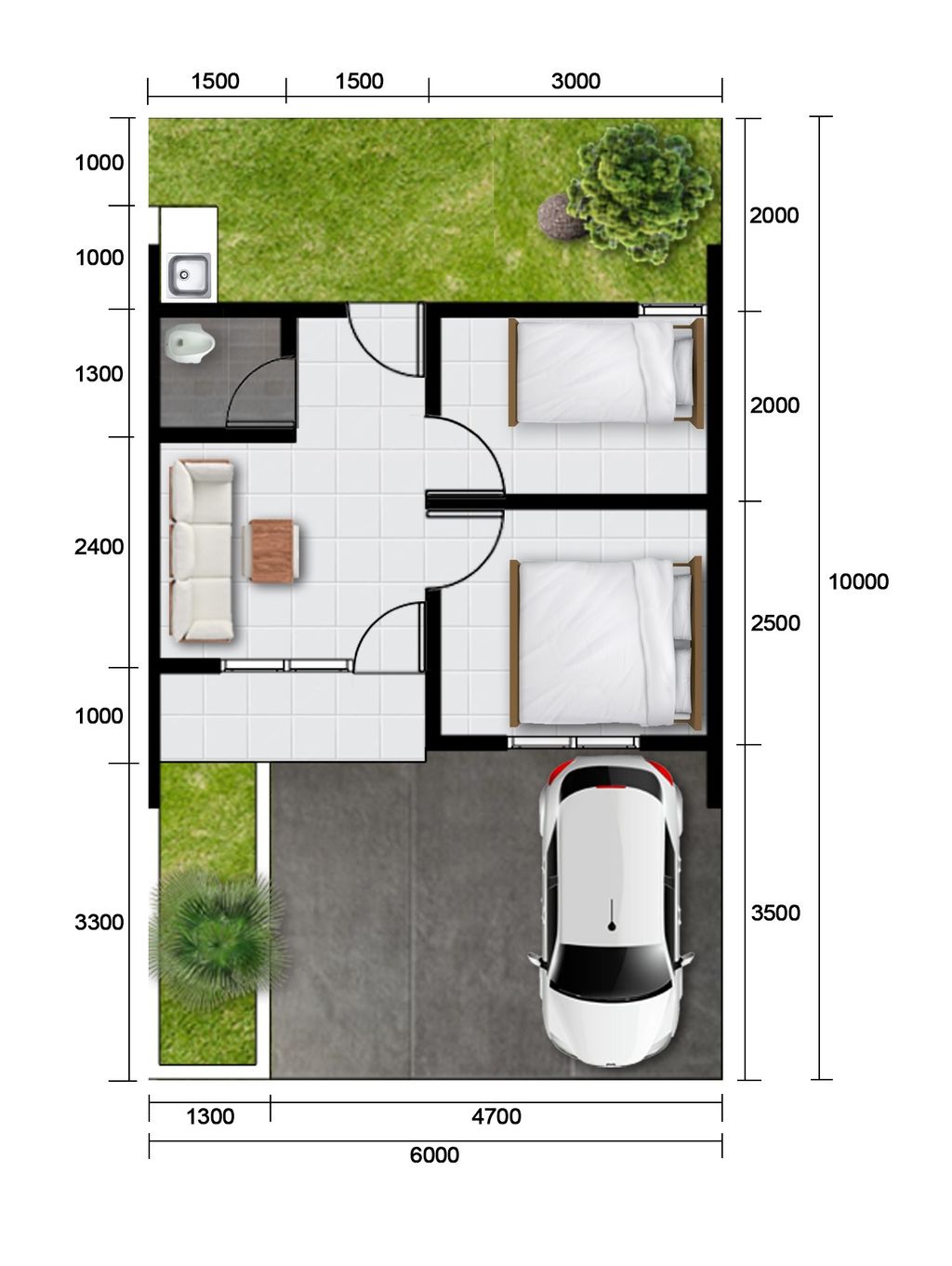 foto denah rumah tipe Subsidi perumahan Winata Residence