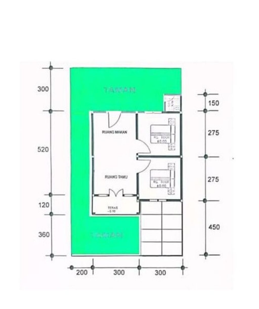 foto denah rumah tipe 36 perumahan ALYA RESIDENCE V