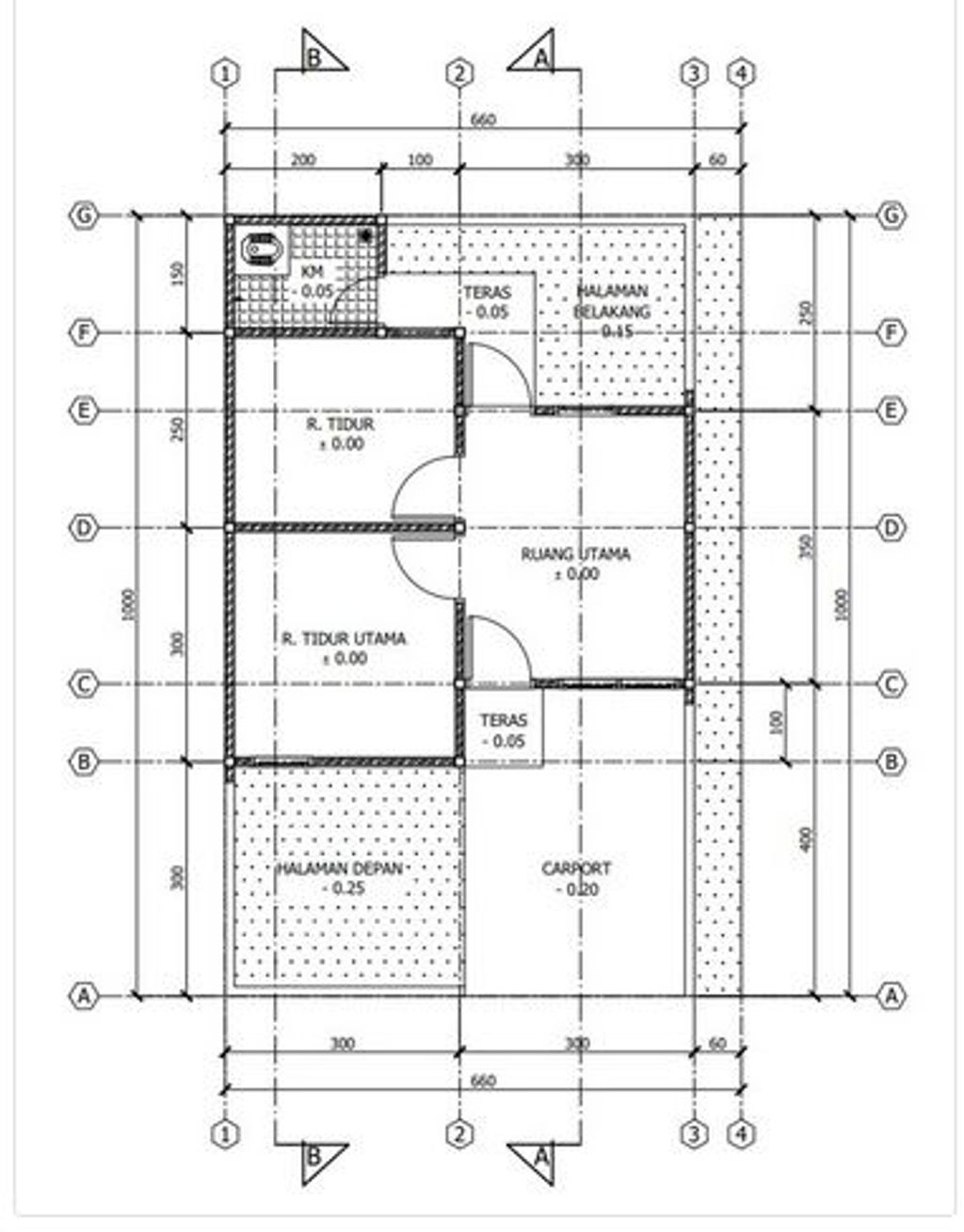 foto denah rumah tipe 36/108 perumahan DHARMAS REGENCY