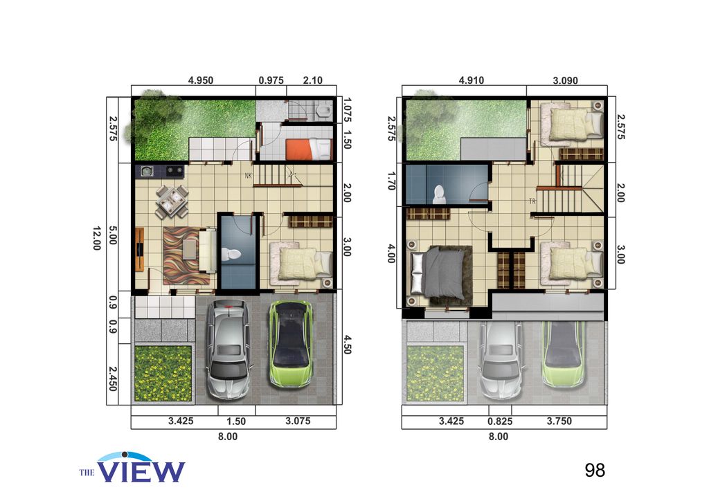 foto denah rumah tipe FRESSIA perumahan SERPONG JAYA THE VIEW