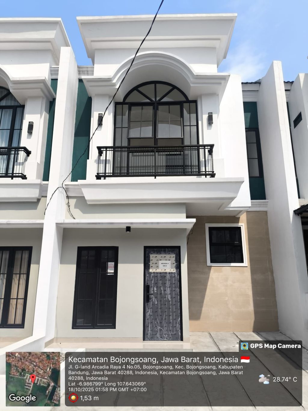 foto tampak rumah tipe 60 New Compact HC Classic (3KT) (666) perumahan G-Land Arcadia Buahbatu