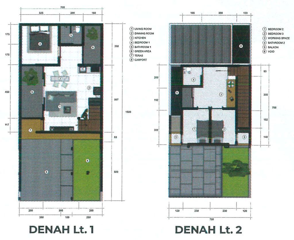 foto denah rumah tipe LUXURY LIVING (NATH) 77/112 perumahan Bumi Rakata Asri