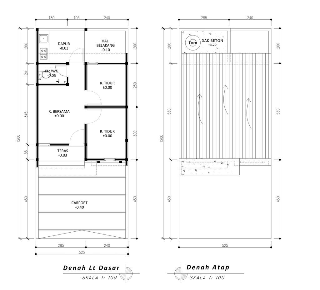 foto denah rumah tipe 30 1 Lantai Landed (344) perumahan G-Land Padalarang Valley