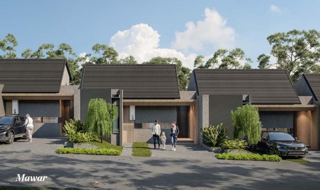 foto tampak rumah tipe Cluster Flamboyan Mawar 3 KMR perumahan GREENWOODS COUNTRY BOGOR CLUSTER FLAMBOYAN TIPE MELATI