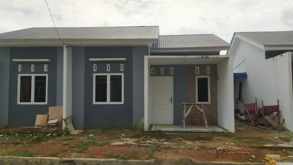foto tampak rumah tipe BLOK A perumahan Bukit Padang Merbau