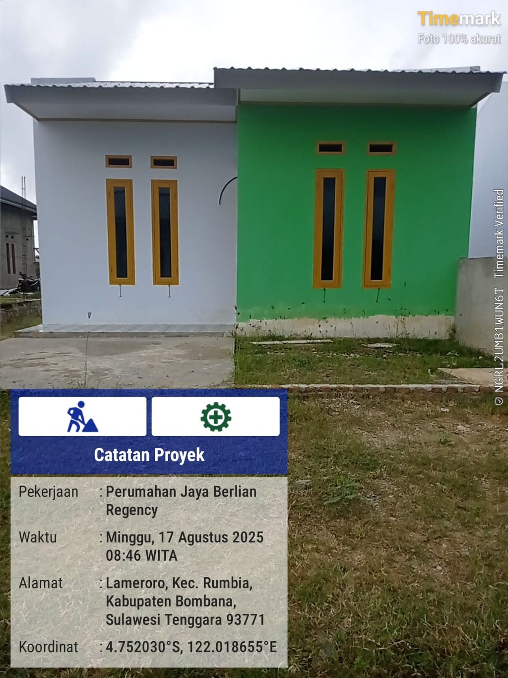 foto tampak rumah tipe 36 perumahan PERUMAHAN JAYA BERLIAN REGENCY