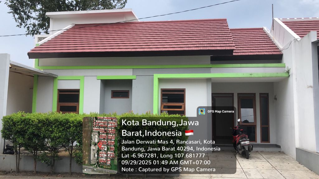 foto tampak rumah tipe 91/122 perumahan DERWATI MAS