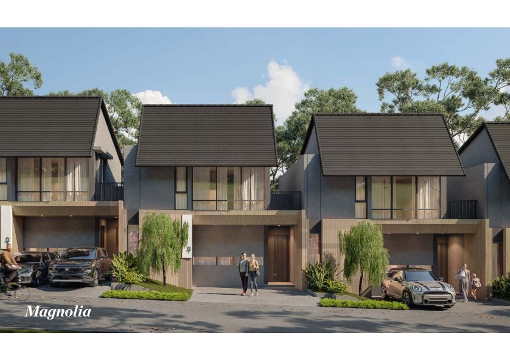 foto tampak rumah tipe Cluster Flamboyan Magnolia perumahan GREENWOODS COUNTRY BOGOR CLUSTER FLAMBOYAN TIPE MELATI