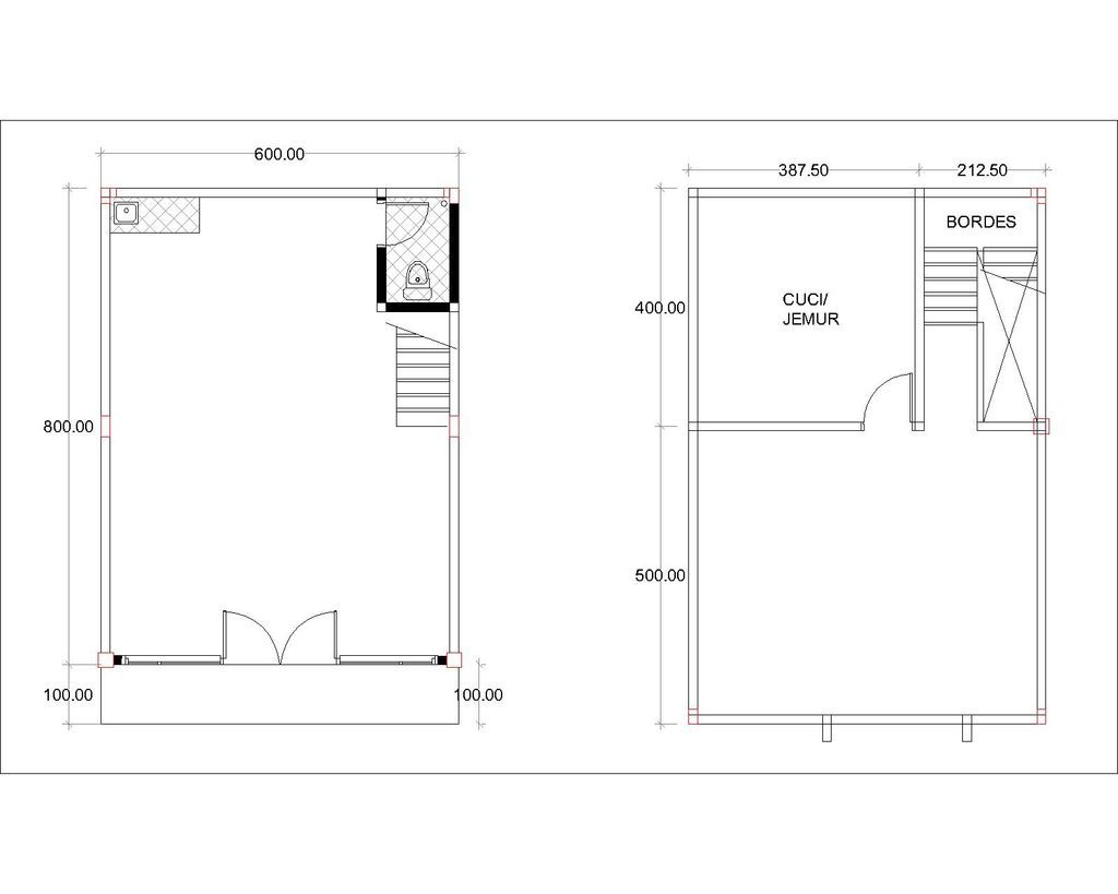 foto denah rumah tipe RUKO RAKATA RUN perumahan Bumi Rakata Asri 2