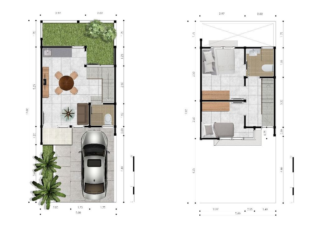 foto denah rumah tipe 54/363 perumahan Grand Victoria 1