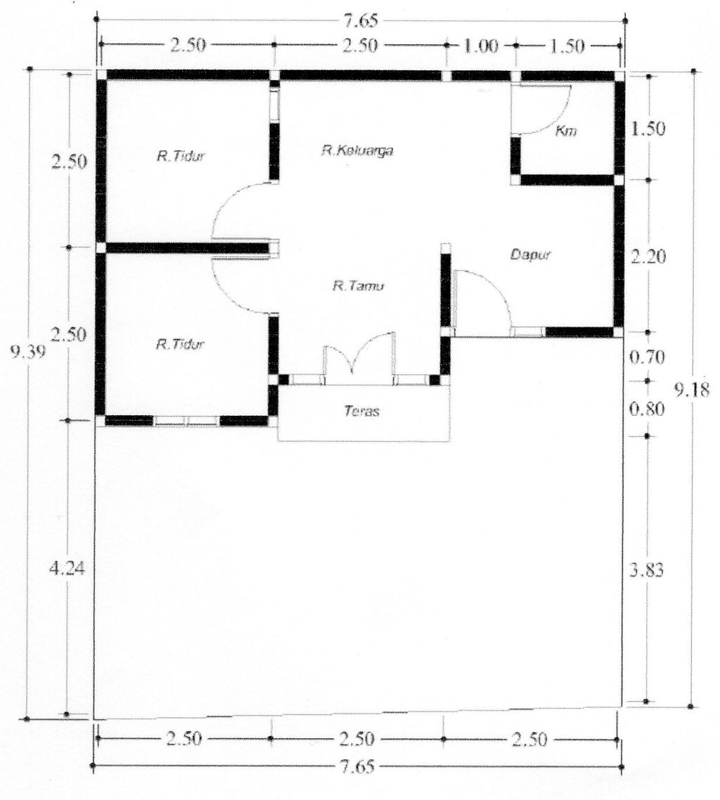 foto denah rumah tipe BLOK D perumahan AMARTHA PARADISE