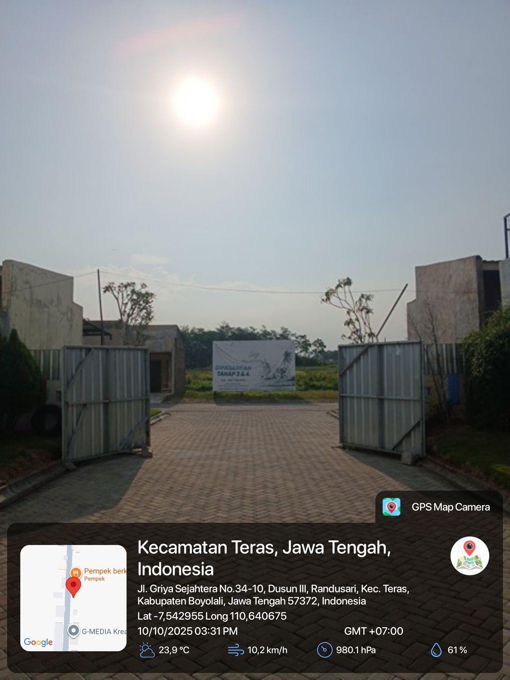 foto posisi tengah perumahan GRIYA SEJAHTERA 2-4