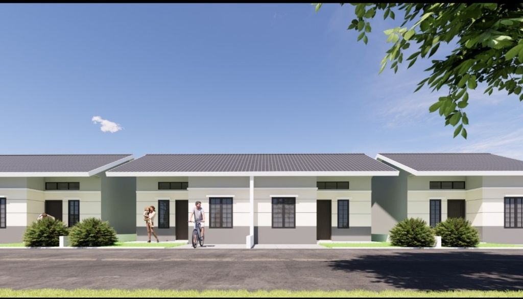 foto tampak rumah tipe 36/91 M2 perumahan YUKI VISTA 5