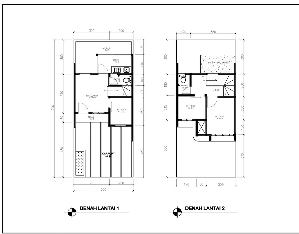 foto denah rumah tipe 43 Compact 3 Kamar HC (537) perumahan G-Land Ciwastra Park 2