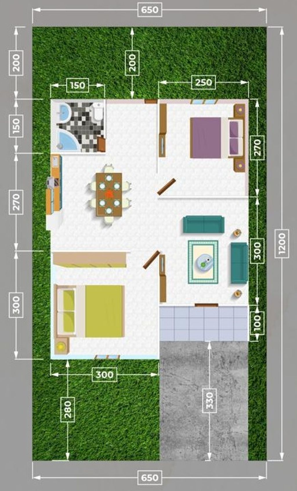 foto denah rumah tipe 36 m2 perumahan FIRSYA REGENCY