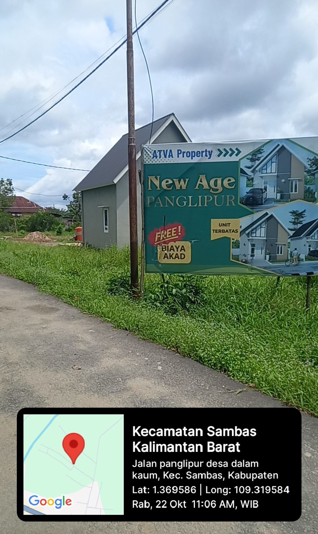 foto posisi tengah perumahan NEW AGE PANGLIPUR