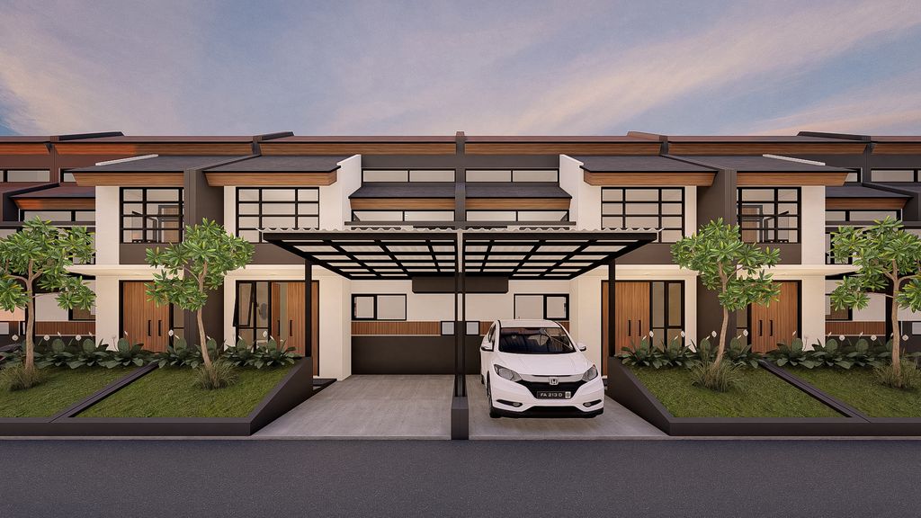 foto tampak rumah tipe TULIP perumahan CASA GREEN RESIDENCE