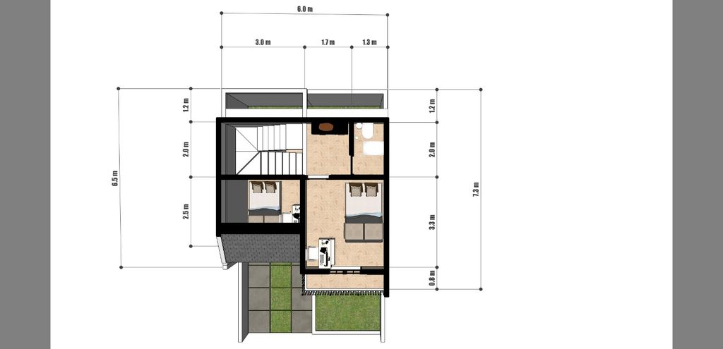 foto denah rumah tipe Cluster Alegria perumahan PERUMAHAN ALEGRIA