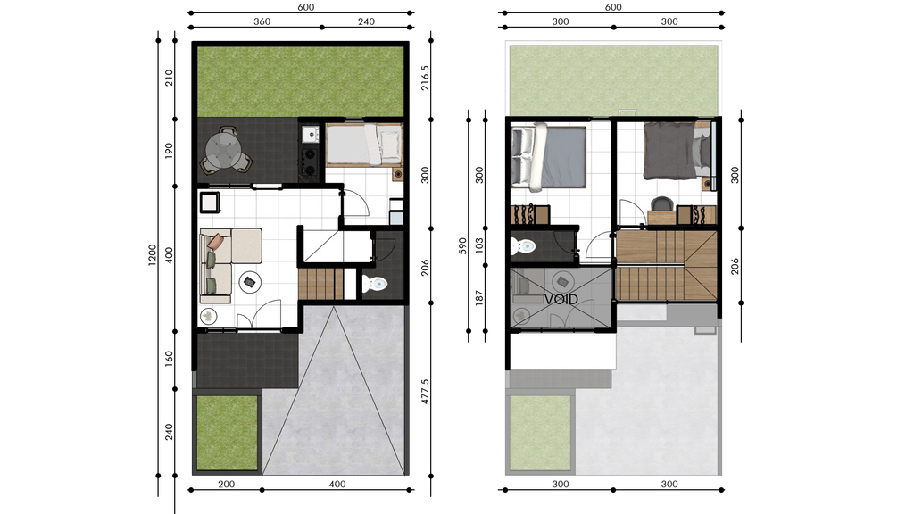 foto denah rumah tipe TULIP perumahan CASA GREEN RESIDENCE