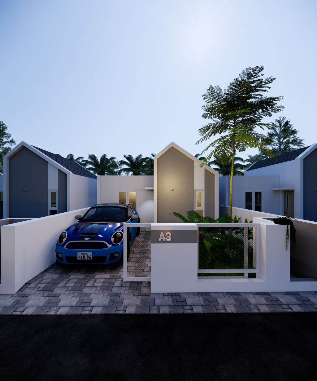 foto tampak rumah tipe 36 perumahan Mutiara Land