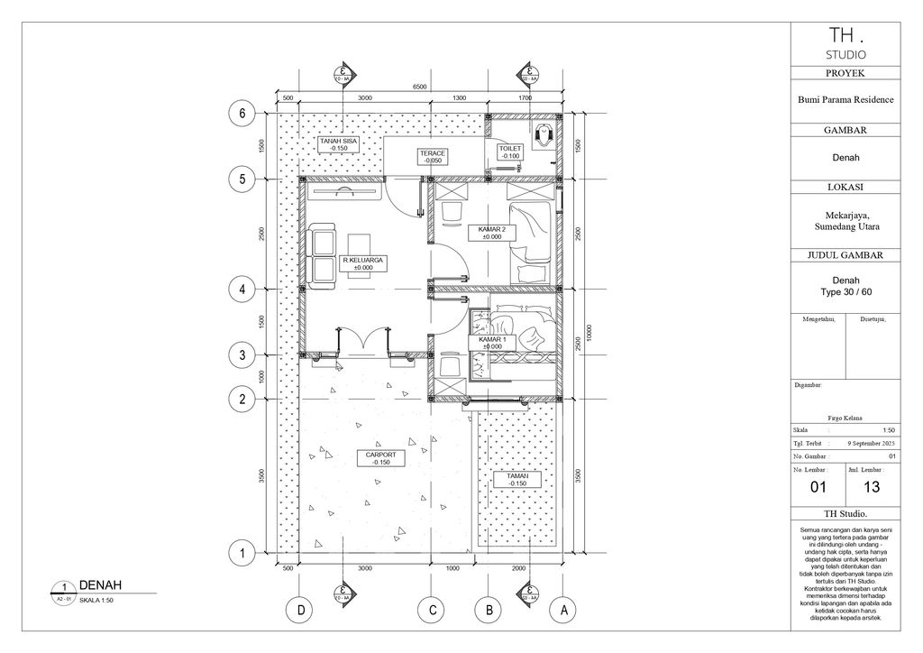 foto tampak rumah tipe American Clasic perumahan Bumi Parama Residence