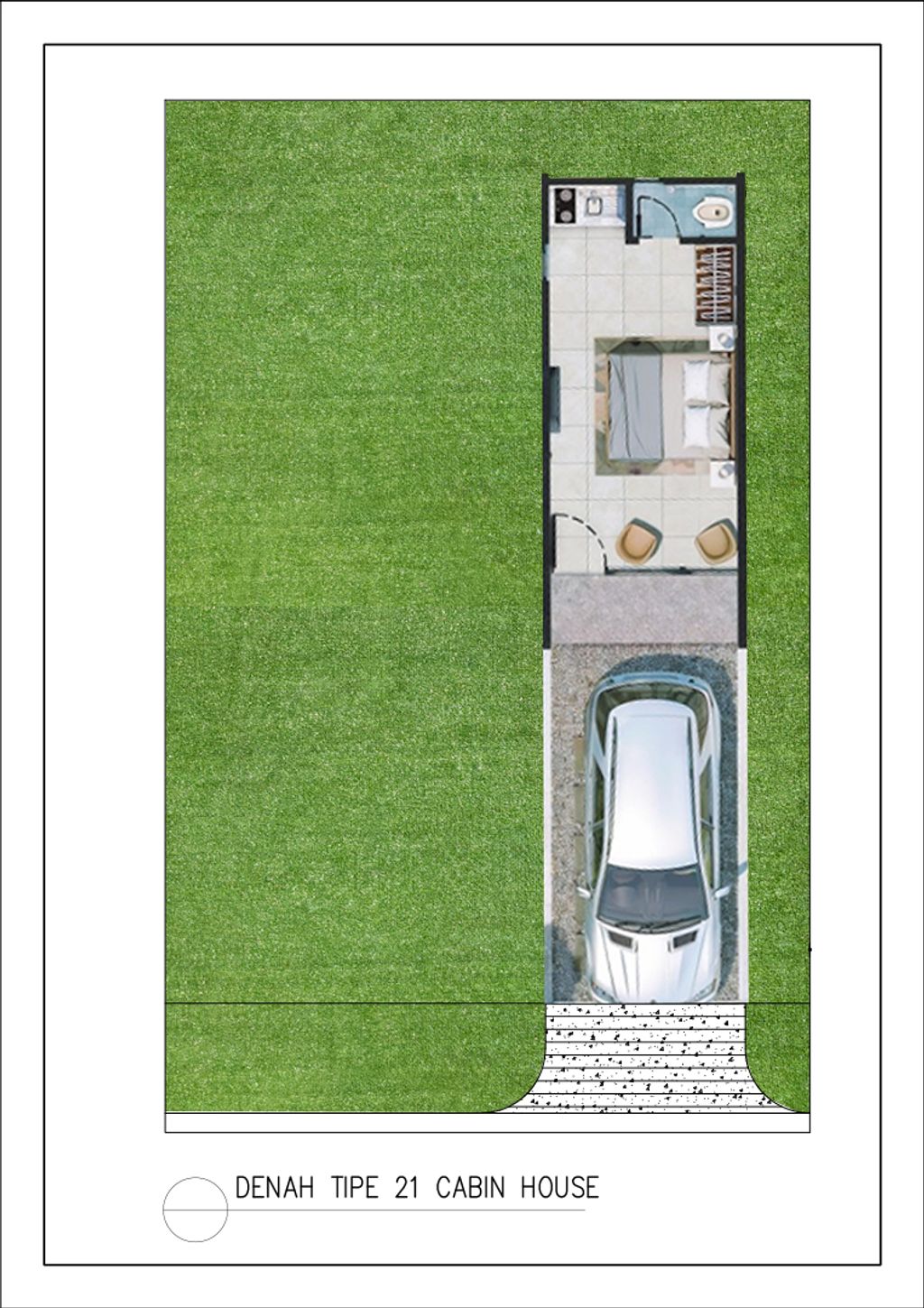 foto denah rumah tipe Kameswara/V/8 perumahan Kota Kertabumi Karawang Barat