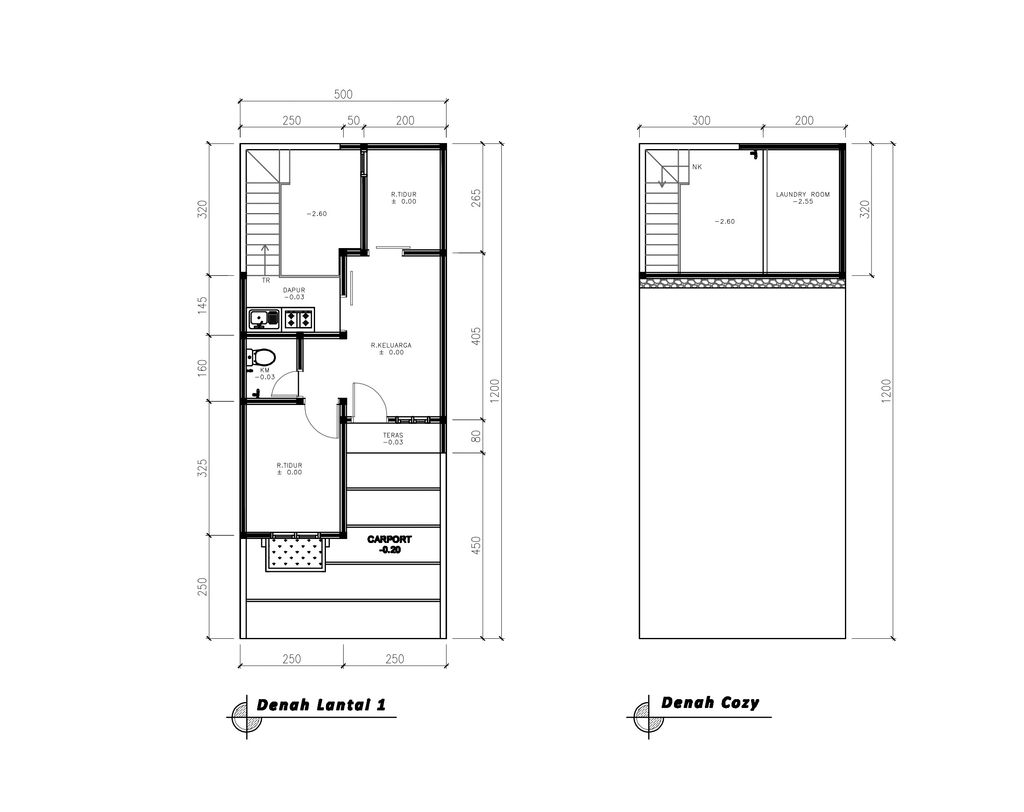foto denah rumah tipe 30 1 Lantai - Cozy Level (252) perumahan Bukit Sukanagara Resort