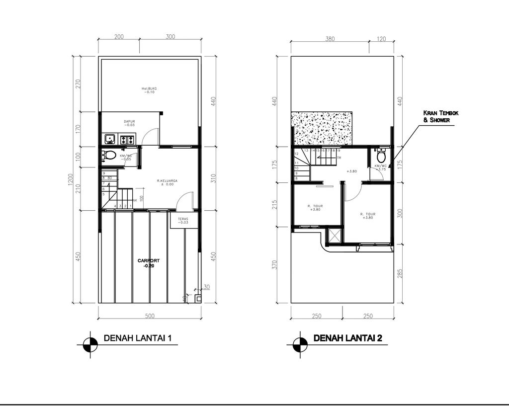 foto denah rumah tipe 38 Compact 2 Kamar HC (440) perumahan G-Land Ciwastra Park 2