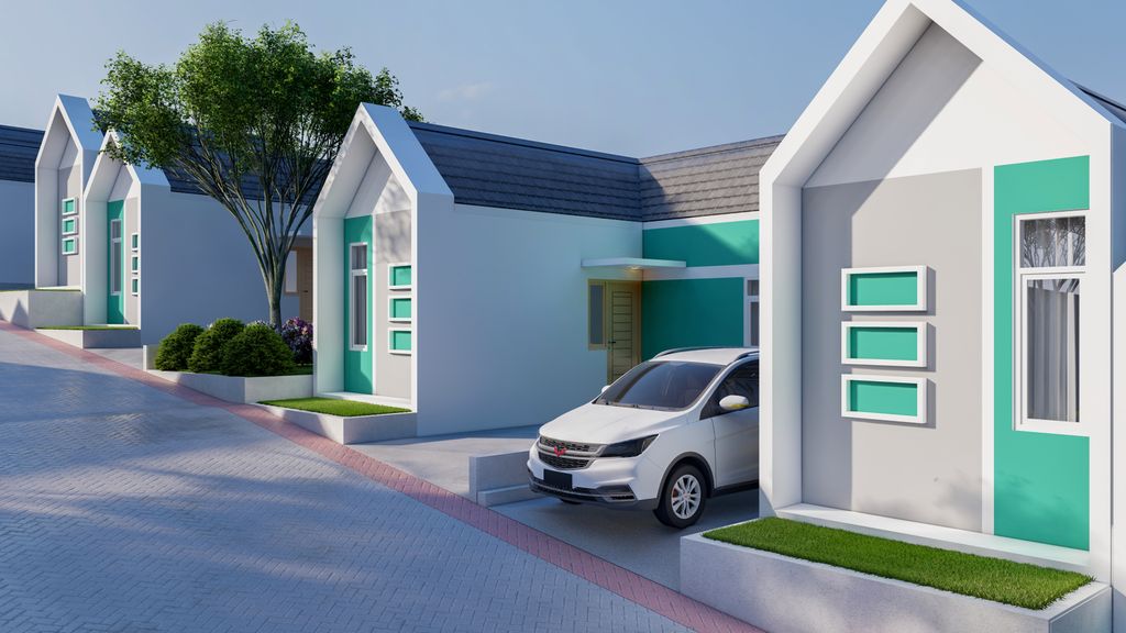 foto tampak rumah tipe 36/60 perumahan PERUMAHAN BALE GANGSAR