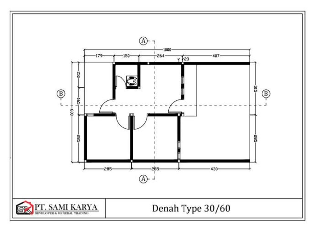 foto denah rumah tipe 30 perumahan THE PUTON