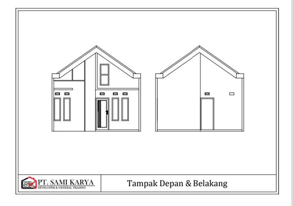 foto tampak rumah tipe 30 perumahan THE PUTON