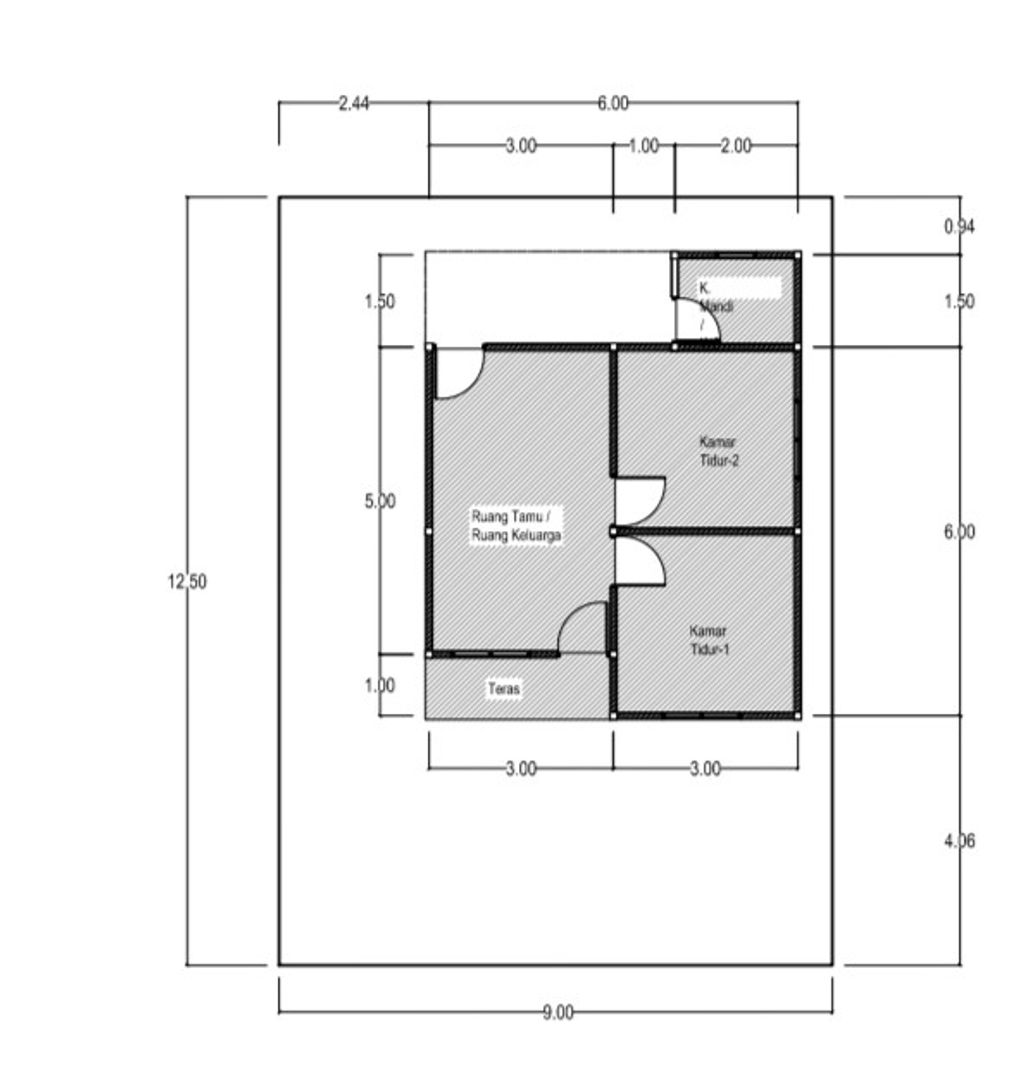 foto denah rumah tipe 36 (2025) perumahan BINTANG WIJAYA MAKMUR TAHAP II