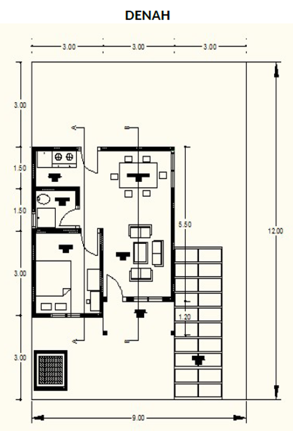 foto denah rumah tipe 36/108 perumahan CITRA ALAM PERMAI VII