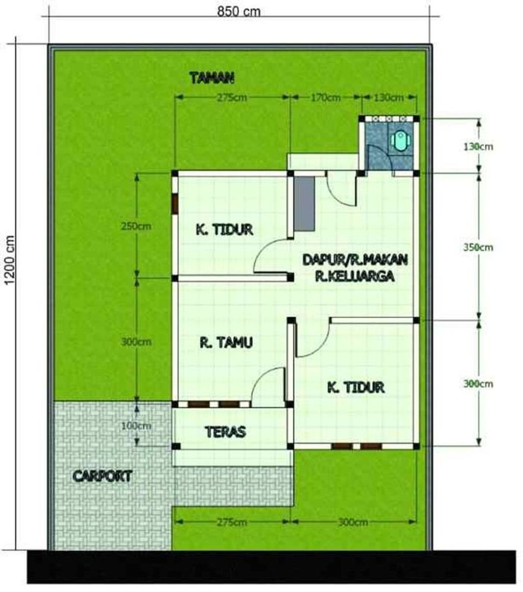 foto denah rumah tipe 36 perumahan CECERIA RESIDENCE V