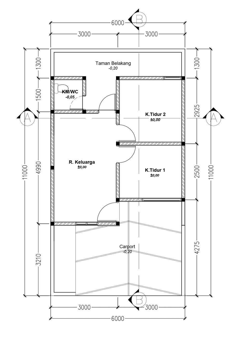 foto denah rumah tipe SUBSIDI perumahan VICTORIA RESIDENCE HILL