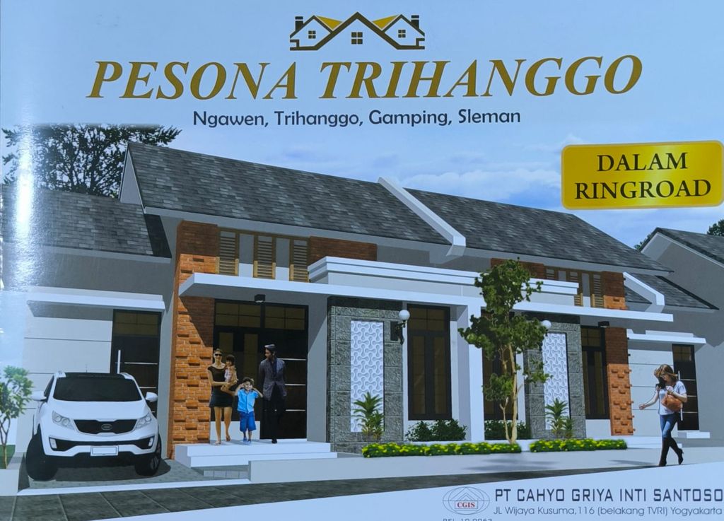 foto tampak rumah tipe LAVENDER perumahan PESONA TRIHANGGO