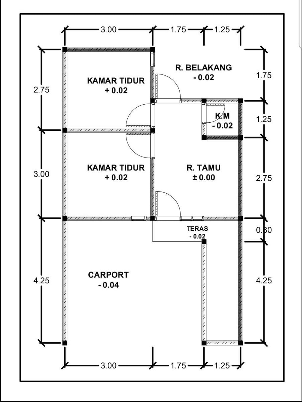 foto denah rumah tipe 30 perumahan BUKIT SELOREJO REGENCY