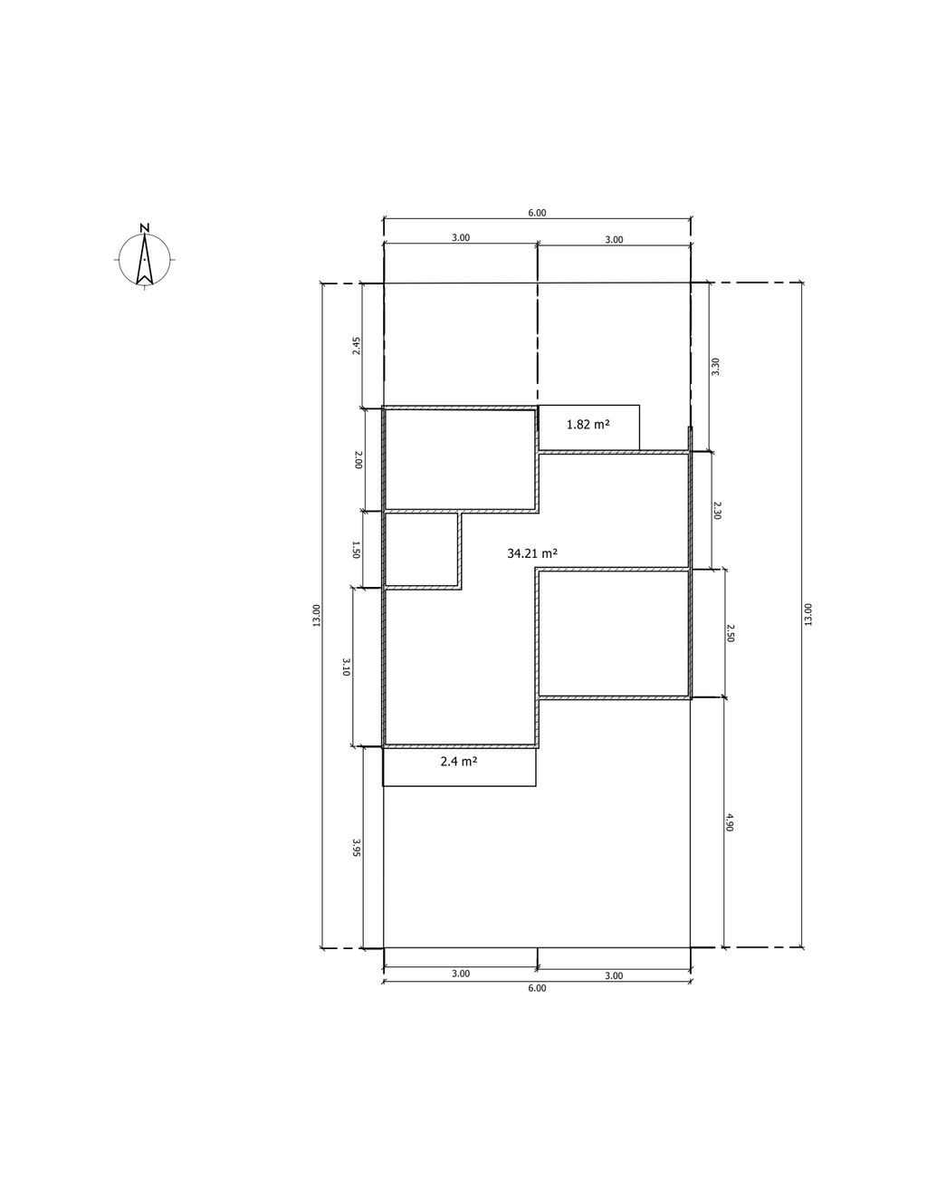foto denah rumah tipe 36/75 perumahan DELISHA
