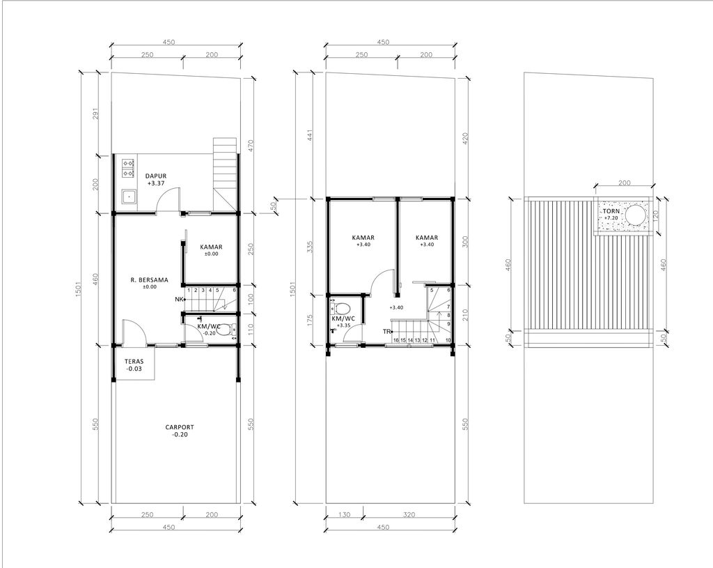 foto denah rumah tipe 45 Compact Platinum Cozy Level (3 KT)(504) perumahan G-Land Padalarang Residence 2 Tahap 2