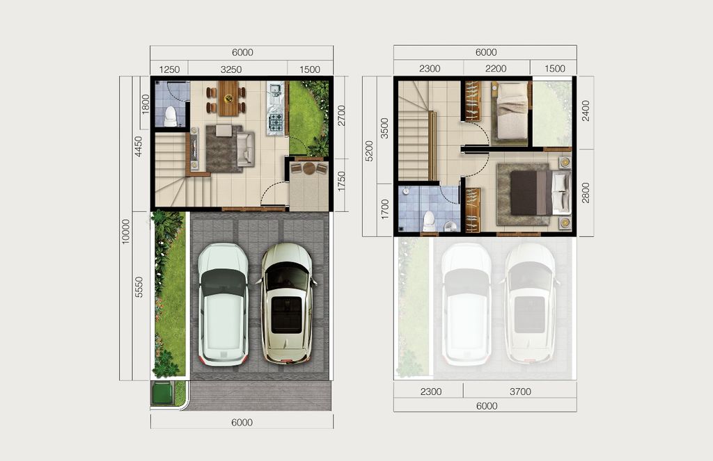 foto denah rumah tipe AGLONEMA perumahan VICTORIA ASRI