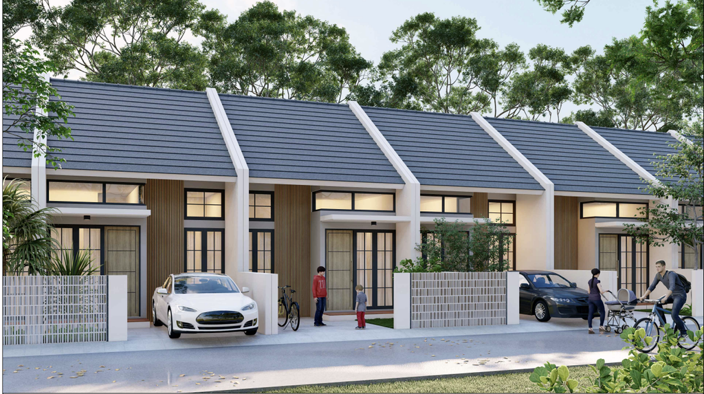 foto tampak rumah tipe 36/86 perumahan DELISHA