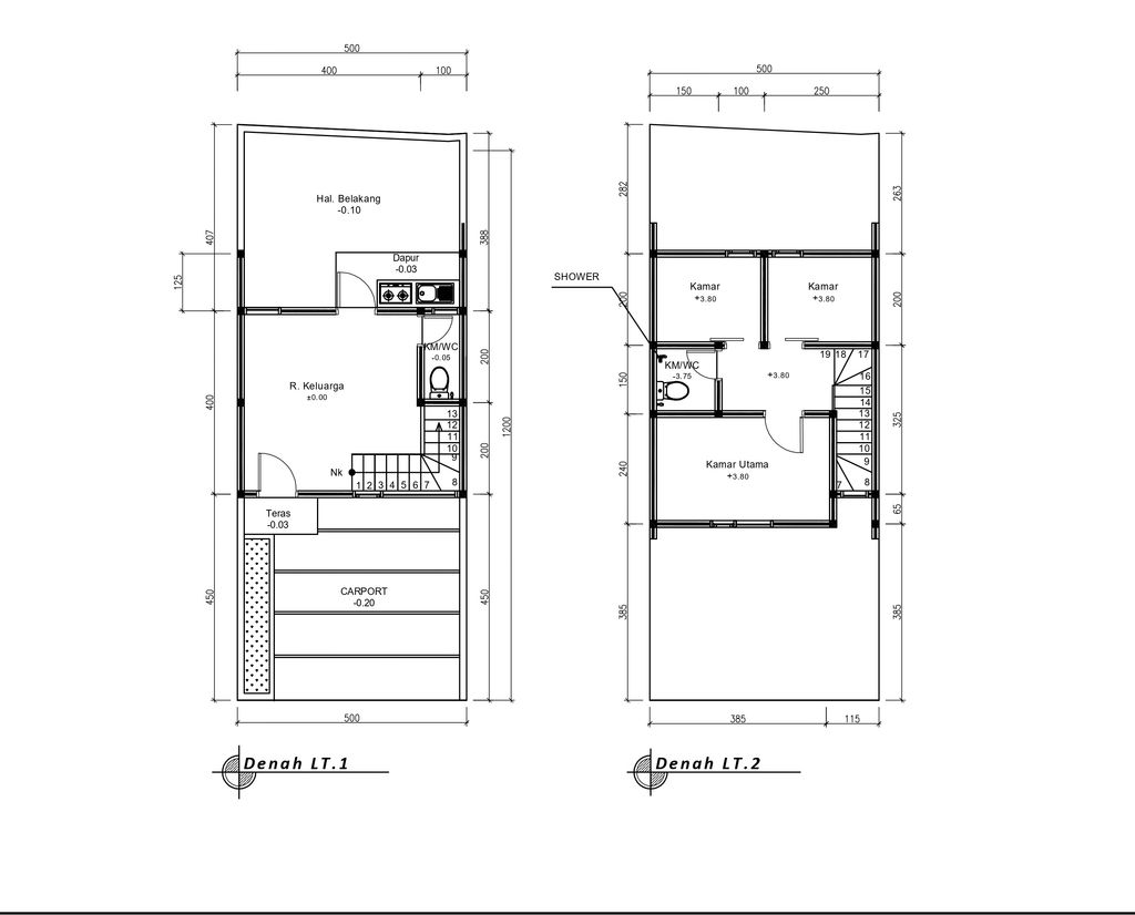 foto denah rumah tipe 50 Compact (3 Kamar) High Ceiling (404) perumahan G-Land Katapang Residence 1